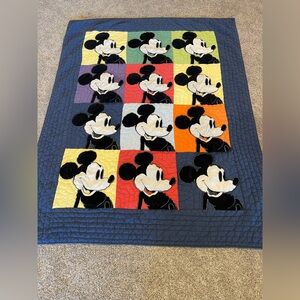 **SOLD** Ethan Allen Disney Mickey Mouse Color Block Quilt - Twin